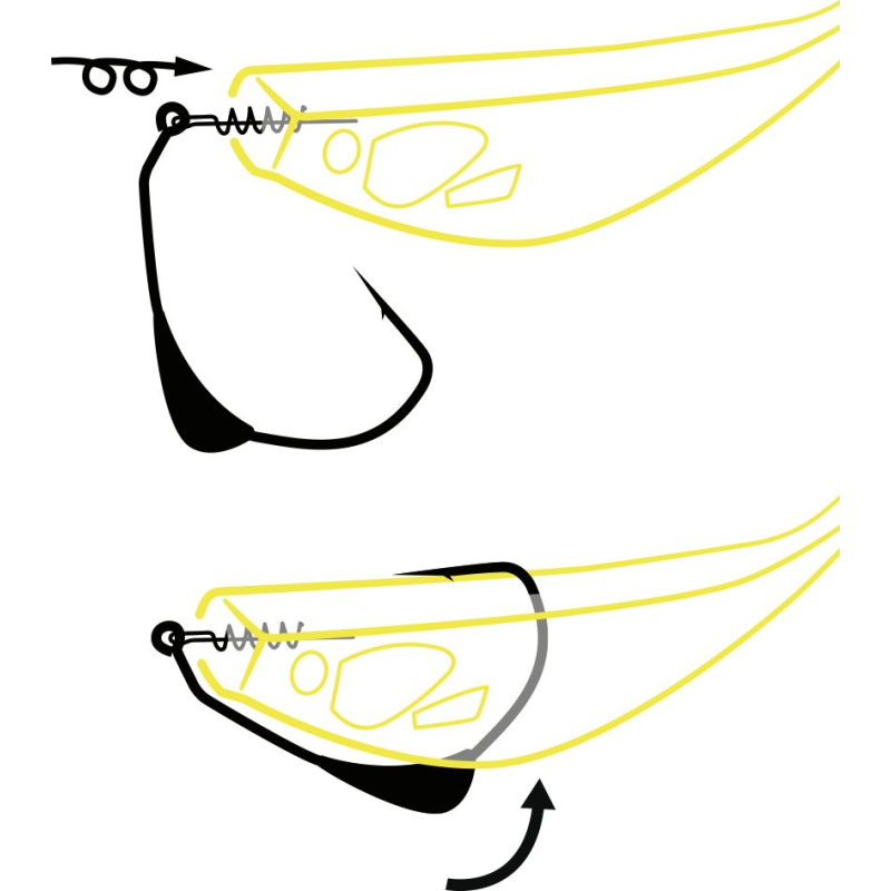 Black Cat Mega-Offset-Haken DG Coating