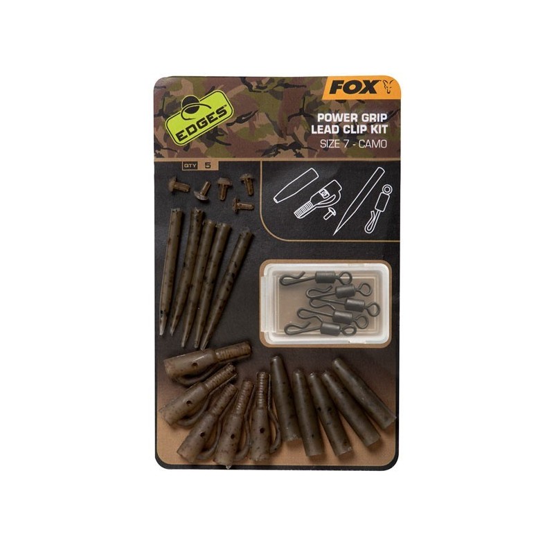 Fox Edges Camo Power Grip Lead Clip Kit Fox Edges Camo Power Grip Lead Clip Kit
