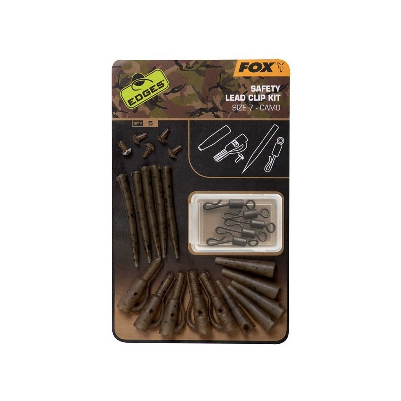 Fox Edges Camo Safety Lead Clip Kit Fox Edges Camo Safety Lead Clip Kit