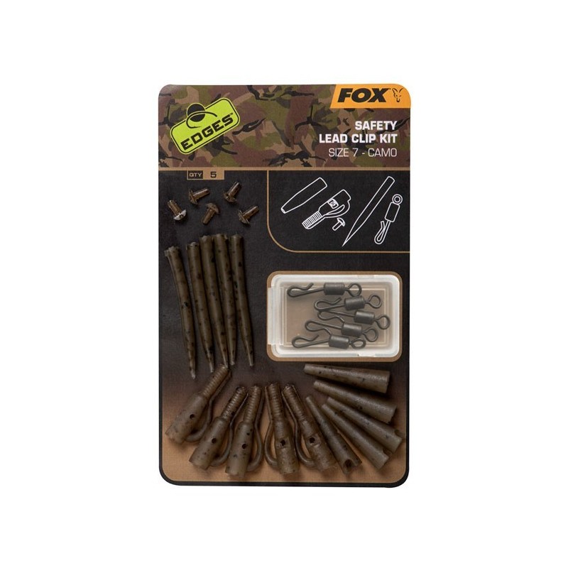 Fox Edges Camo Safety Lead Clip Kit