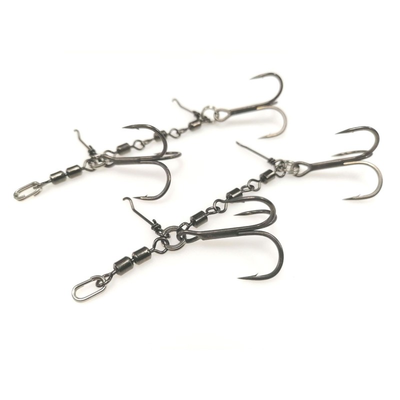 Pikecraft The Swivel Rig | Köder-Größen 16-20cm 2x Stinger Rig mit 1/0 BKK Spear-21 Pikecraft The Swivel Rig | Köder-Größen 16-20cm 2x Stinger Rig mit 1/0 BKK Spear-21