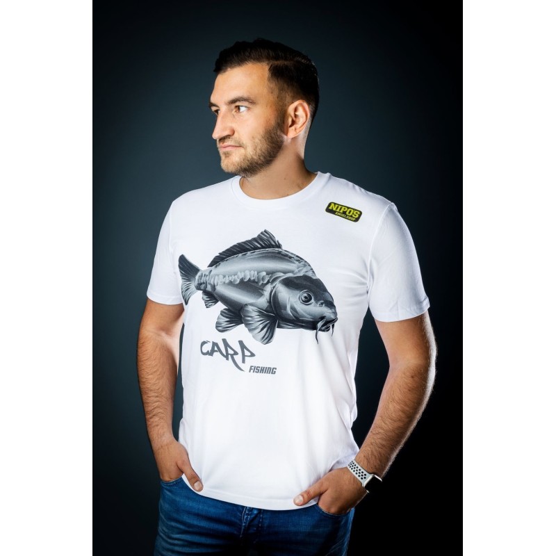Nipo's Angelshop T-Shirt Karpfen weiss Nipo's Angelshop T-Shirt Karpfen weiss