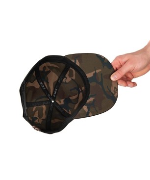 Fox Black/Camo Flat Peak Snapback Cap