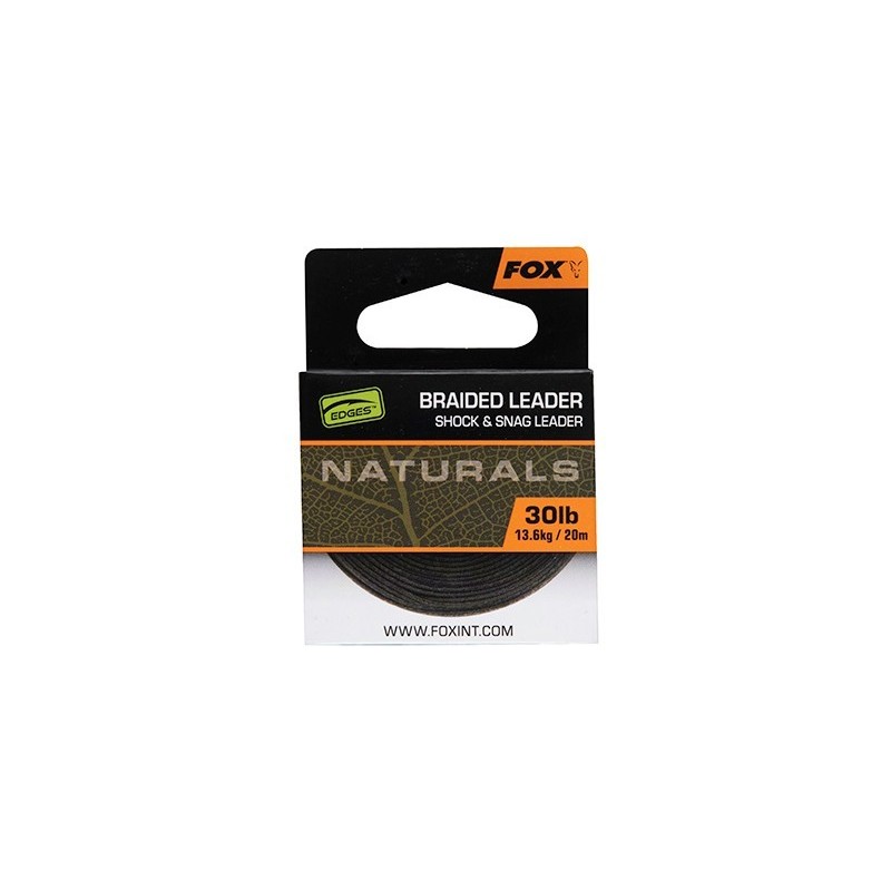 FOX EDGES NATURALS BRAIDED SHOCK & SNAG LEADER FOX EDGES NATURALS BRAIDED SHOCK & SNAG LEADER