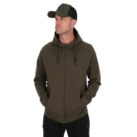 FOX COLLECTION LW HOODY GREEN & BLACK