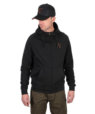 FOX COLLECTION LW HOODY BLACK & ORANGE