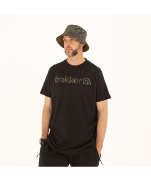 Trakker CR Logo T-Shirt Black Camo