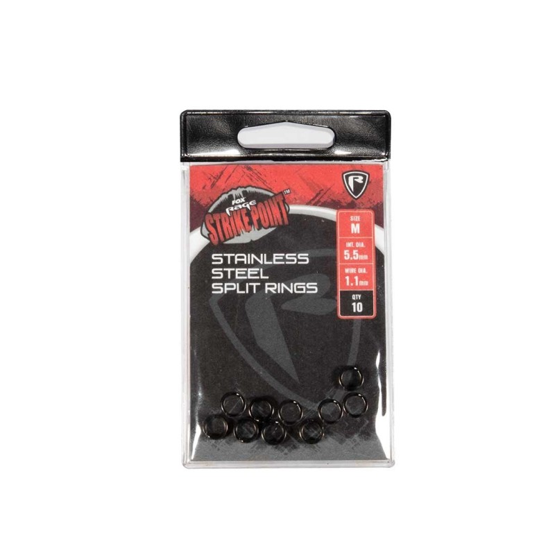 FOX RAGE STRIKE POINT STAINLESS STEEL SPLIT RINGS FOX RAGE STRIKE POINT STAINLESS STEEL SPLIT RINGS