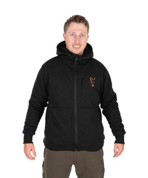 FOX COLLECTION SHERPA JACKET BLACK & ORANGE