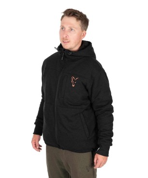 FOX COLLECTION SHERPA JACKET BLACK & ORANGE