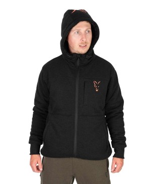 FOX COLLECTION SHERPA JACKET BLACK & ORANGE