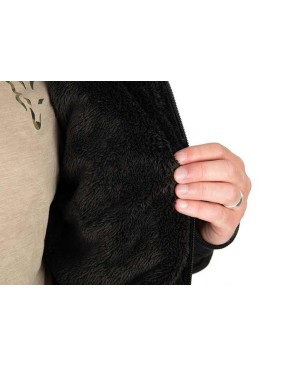 FOX COLLECTION SHERPA JACKET BLACK & ORANGE