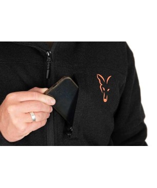 FOX COLLECTION SHERPA JACKET BLACK & ORANGE