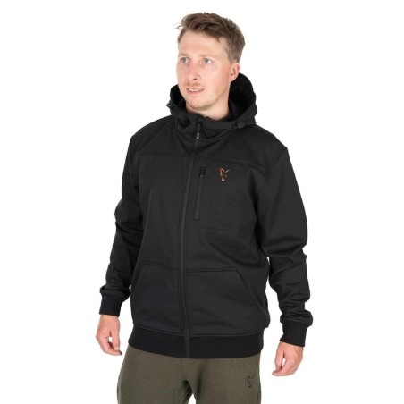 FOX COLLECTION SOFT SHELL JACKET BLACK & ORANGE