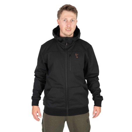 FOX COLLECTION SOFT SHELL JACKET BLACK & ORANGE