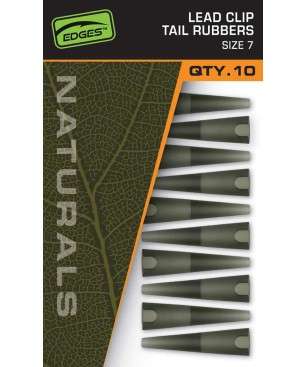 FOX EDGES™ NATURALS LEAD CLIP TAIL RUBBERS - SIZE 7