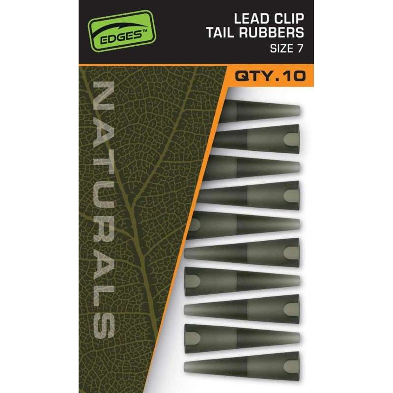 FOX EDGES™ NATURALS LEAD CLIP TAIL RUBBERS - SIZE 7
