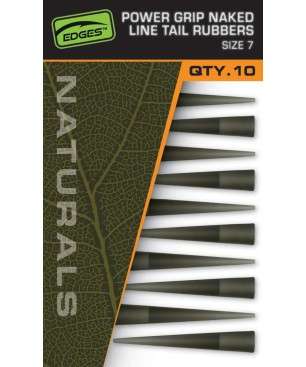 FOX EDGES™ NATURALS POWER GRIP NAKED LINE TAIL RUBBERS - SIZE 7
