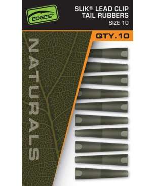 FOX EDGES™ NATURALS SLIK LEAD CLIP TAIL RUBBER - SIZE 10