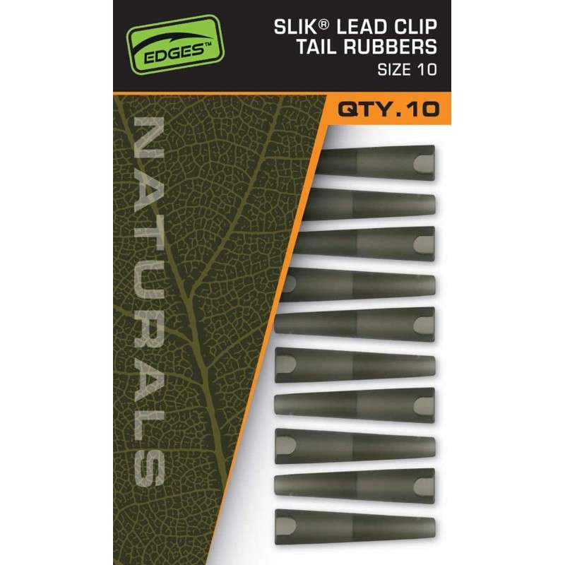 FOX EDGES™ NATURALS SLIK LEAD CLIP TAIL RUBBER - SIZE 10