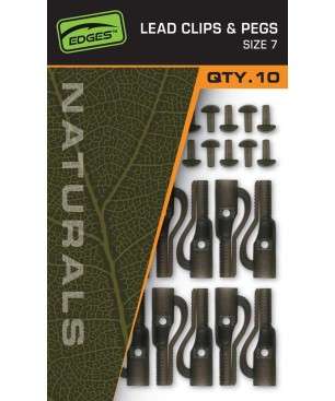 FOX EDGES™ NATURALS LEAD CLIPS & PEGS - SIZE 7