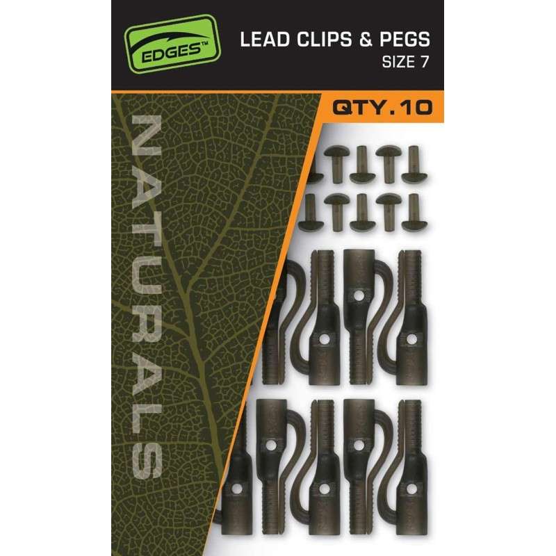 FOX EDGES™ NATURALS LEAD CLIPS & PEGS - SIZE 7