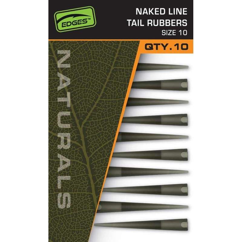 FOX EDGES™ NATURALS NAKED LINE TAIL RUBBERS - SIZE 10