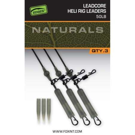 FOX EDGES™ NATURALS LEADCORE HELI RIG LEADERS