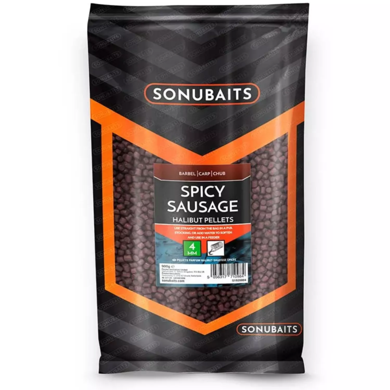Sonubaits Halibut Pellets Spicy Sausage 900g Sonubaits Halibut Pellets Spicy Sausage 900g