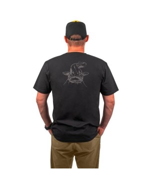 Black Cat Logo Black T-Shirt