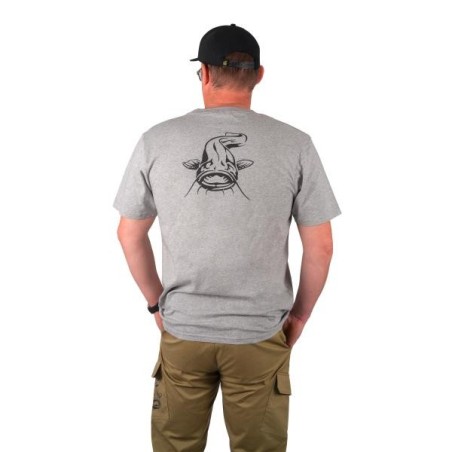 Black Cat Grey Marl T-Shirt