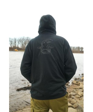 Black Cat Black Zip Hoody