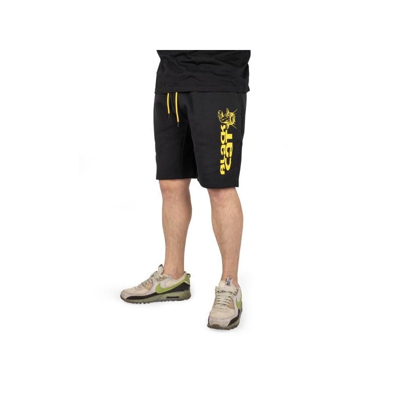 Black Cat Black Jogger Shorts
