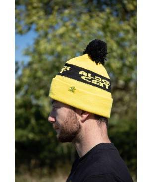Black Cat Yellow Bobble Hat