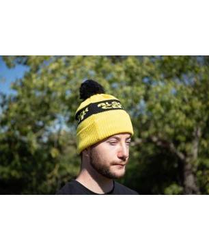 Black Cat Yellow Bobble Hat