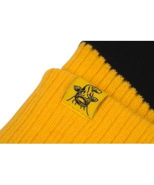Black Cat Yellow Bobble Hat