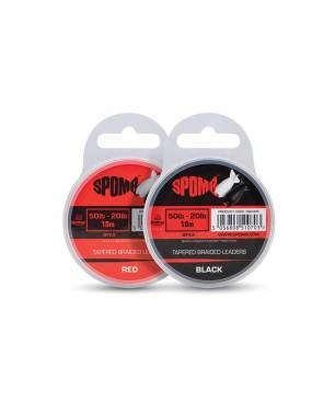 Fox Spomb Tapered Braided Leaders Red & Black