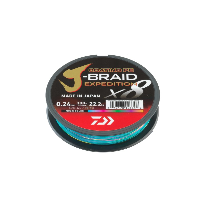 Daiwa J-Braid Expedition Multicolor - Meterware