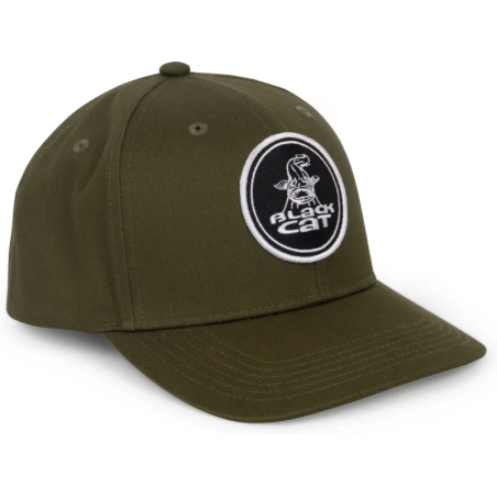 Black Cat Green Flat Peak Cap