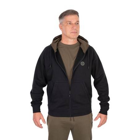 Fox Collection Zipped Hoody - Black