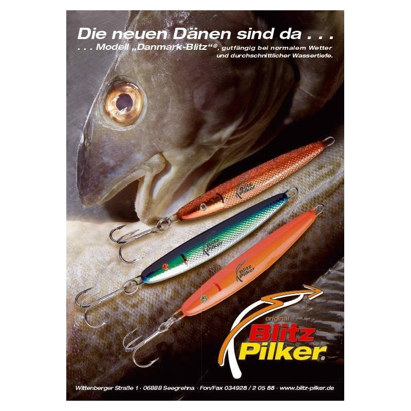 Blitz-Pilker "Danmark-Blitz" 200 g