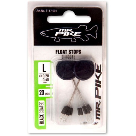 Quantum Mr. Pike Float Stops Silicone L Schwarz